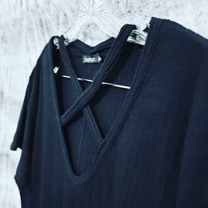 🎀🎱 Ribbed Top with Criss Cross Detail